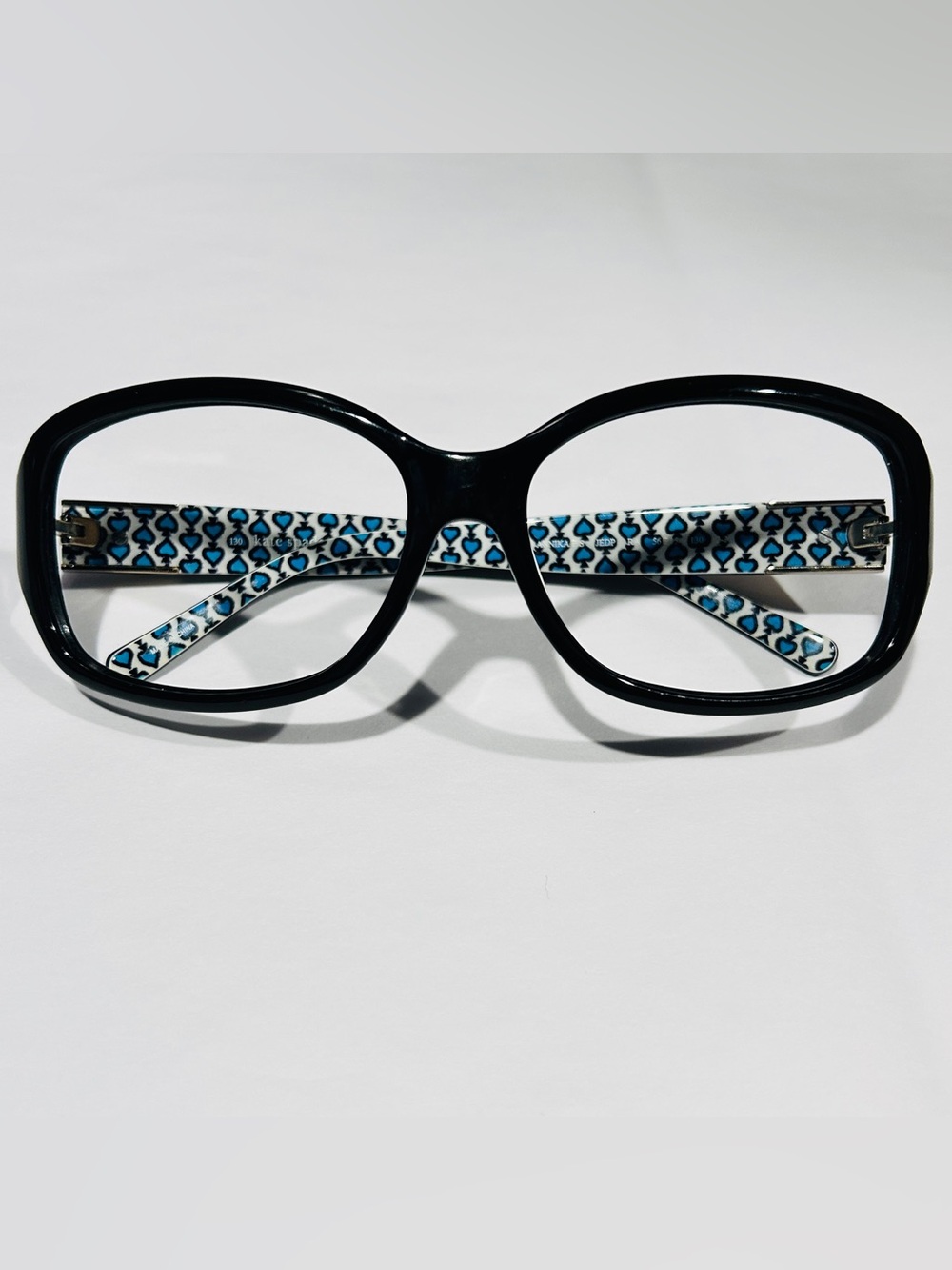 Kate Spade ANNIKA Black Eyeglass Frames Blue Spade Print 56-15-130 - Frames Only